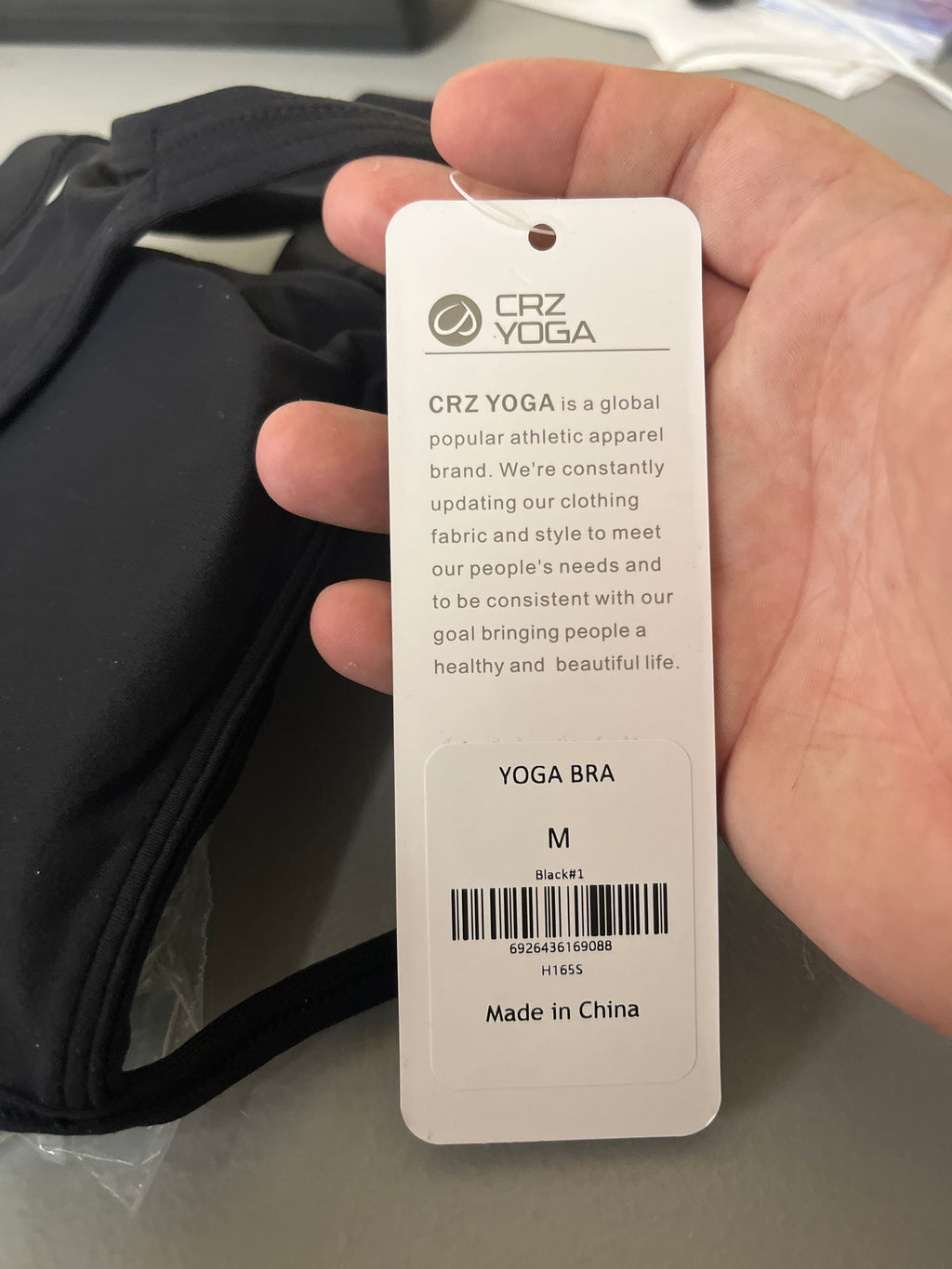 Black crazy yoga bra
