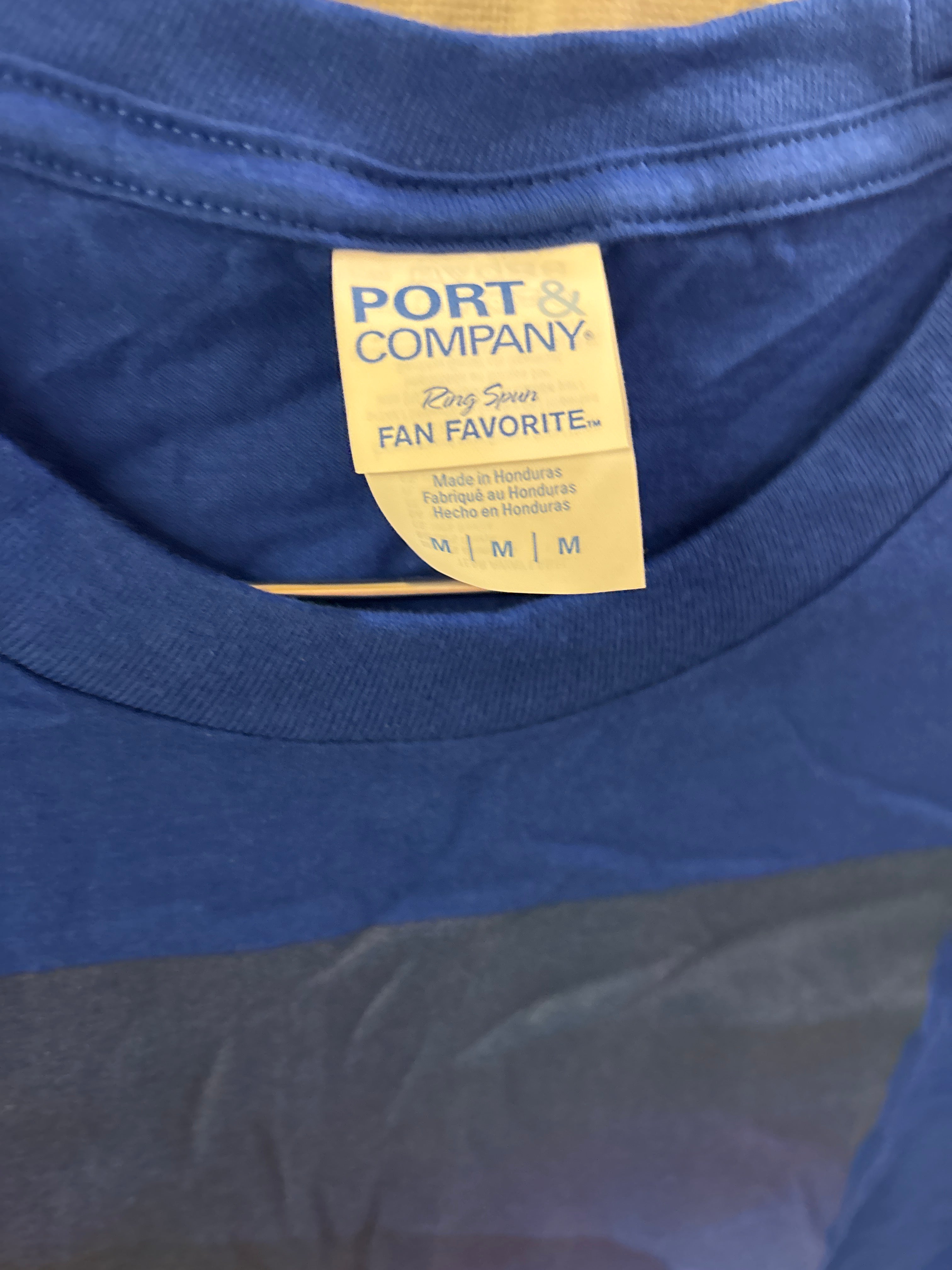 Port and company blue tshirt