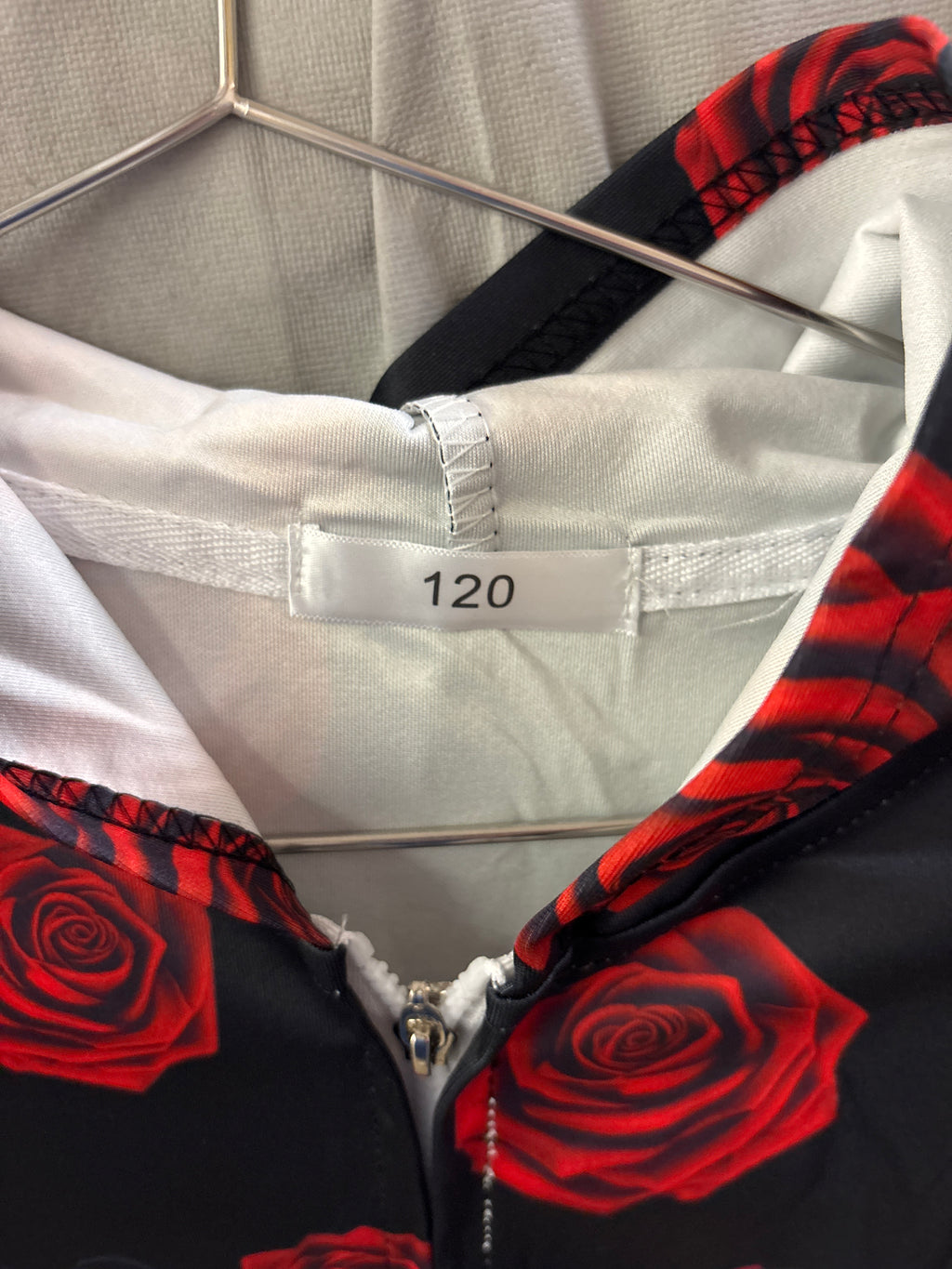 Girls red zipped hoodie
