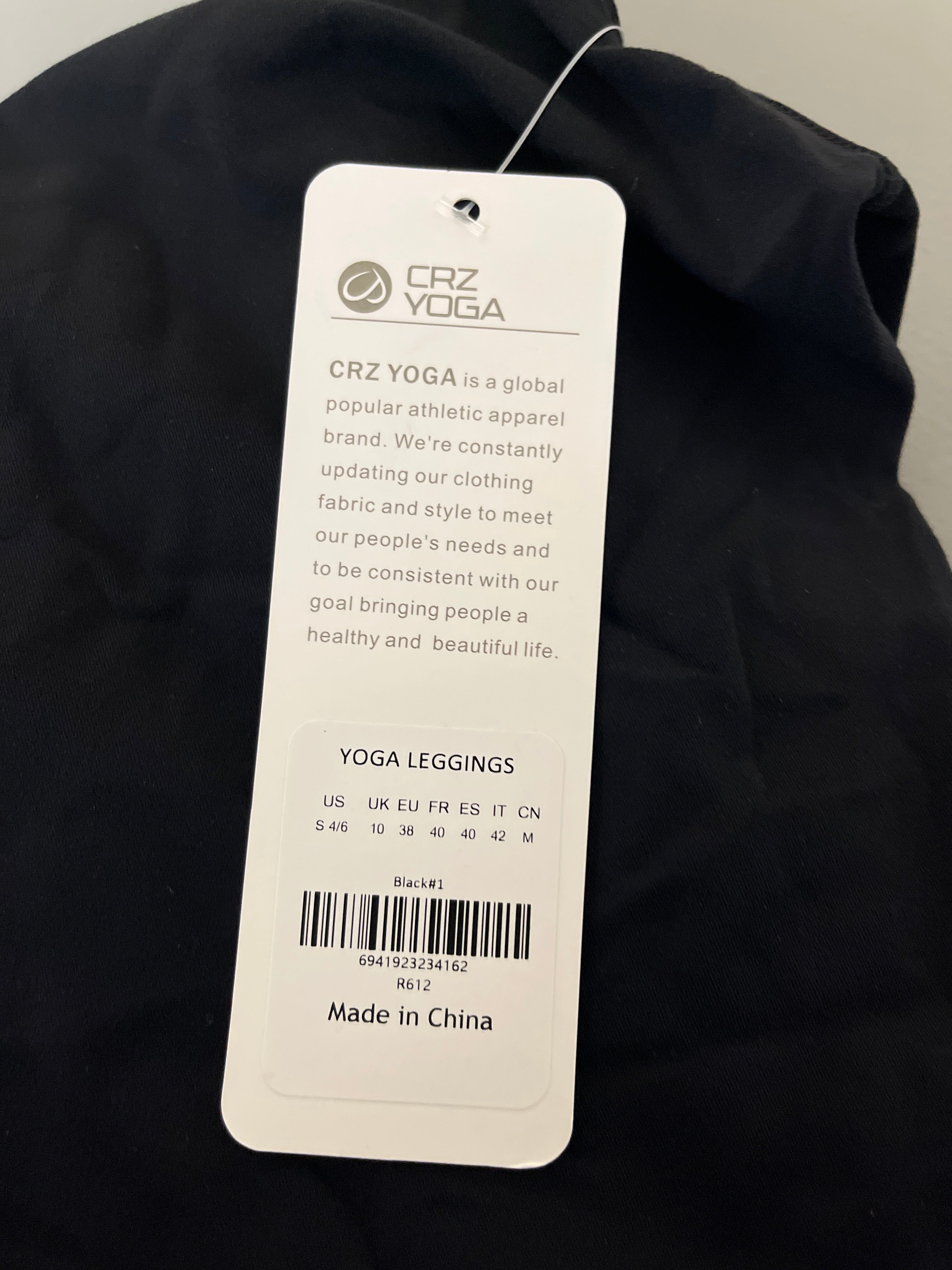 Crazy yoga black leggings