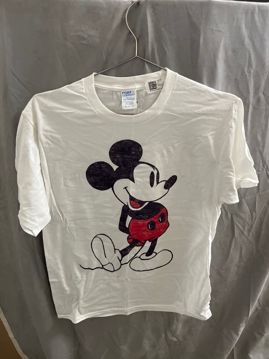 Port and company white Mickey Mouse Tshirt