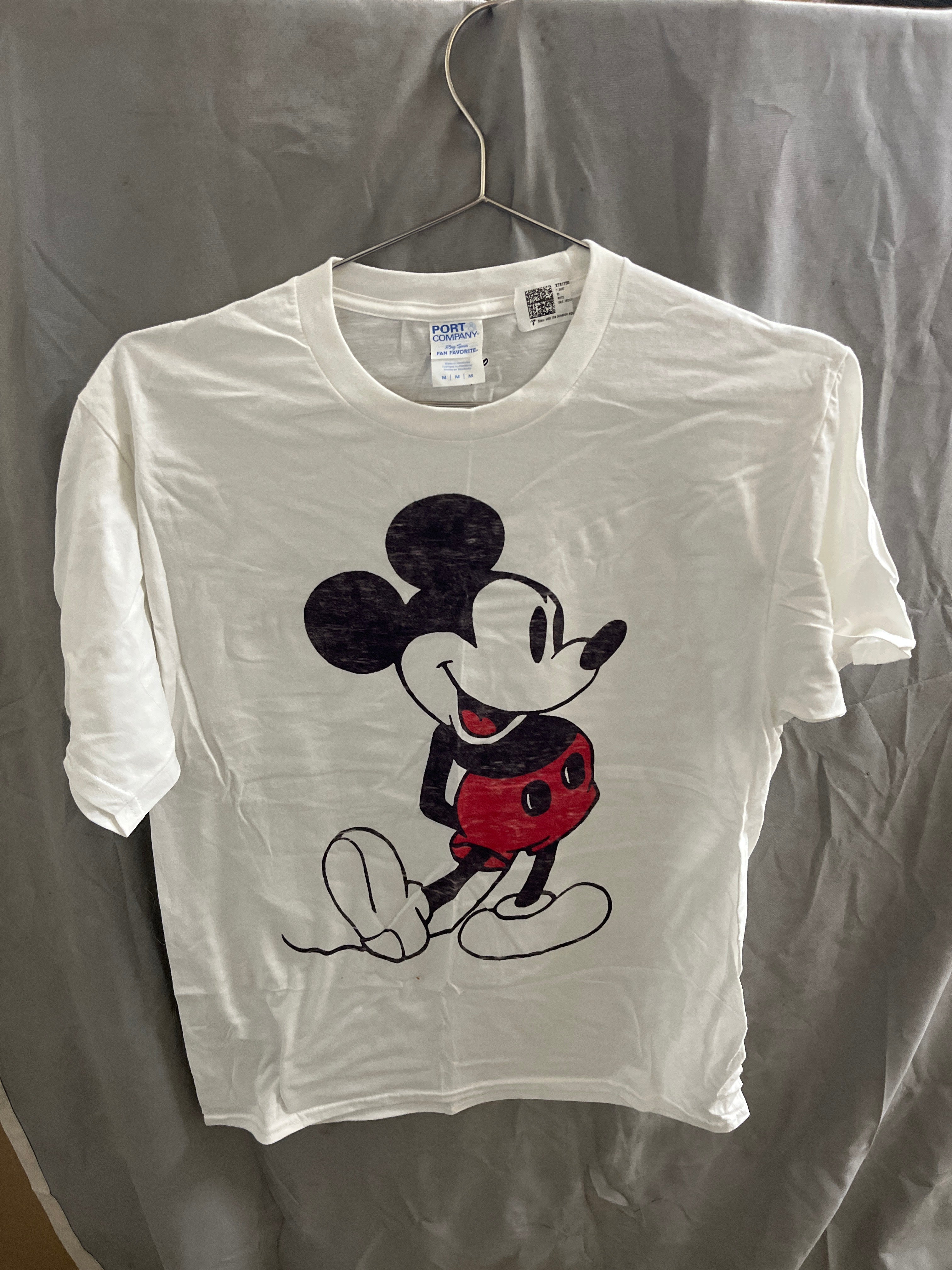 Port and company white Mickey Mouse Tshirt