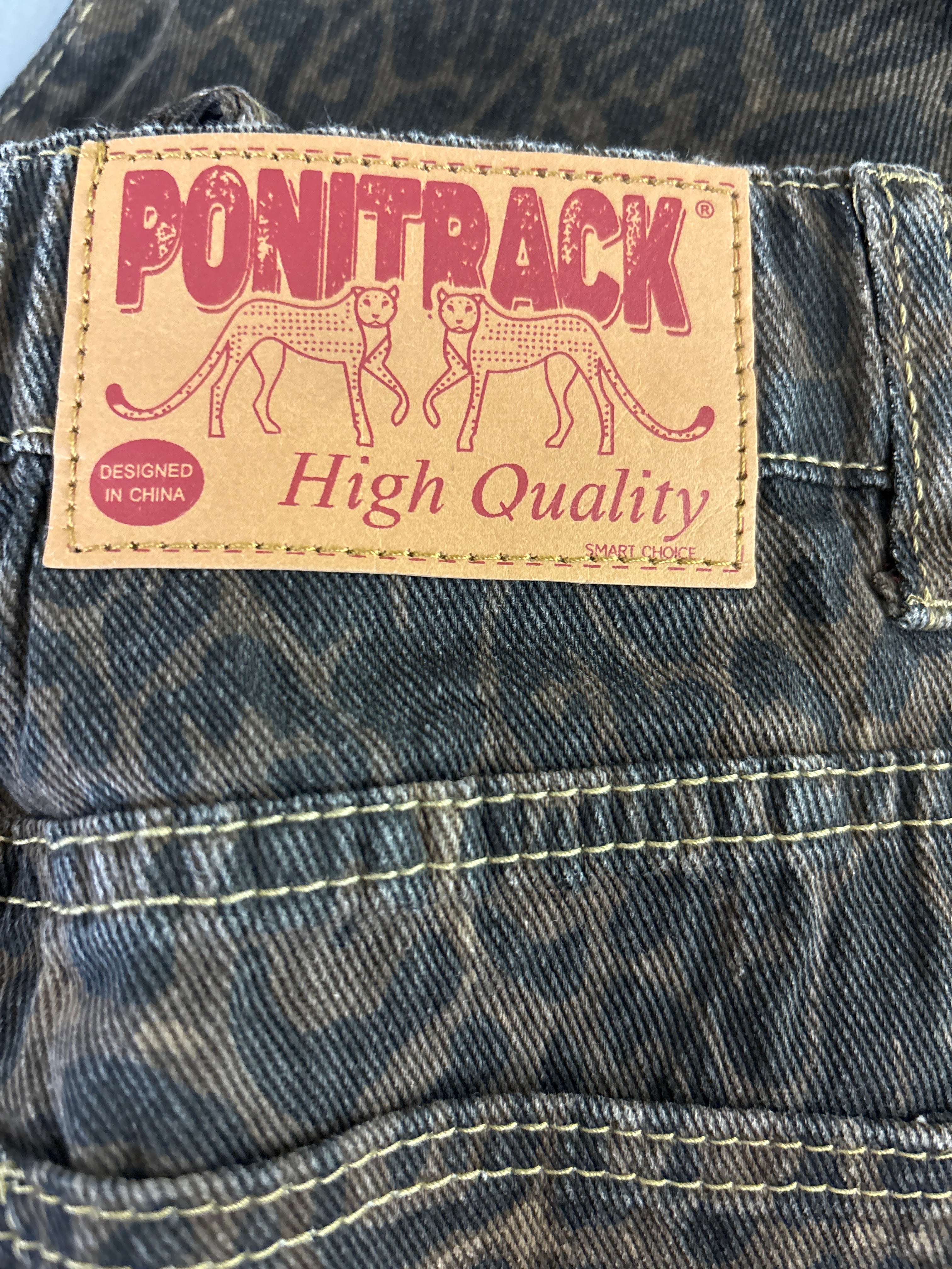 Ponitrack leopard print jeans