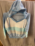 Blue and white sweater