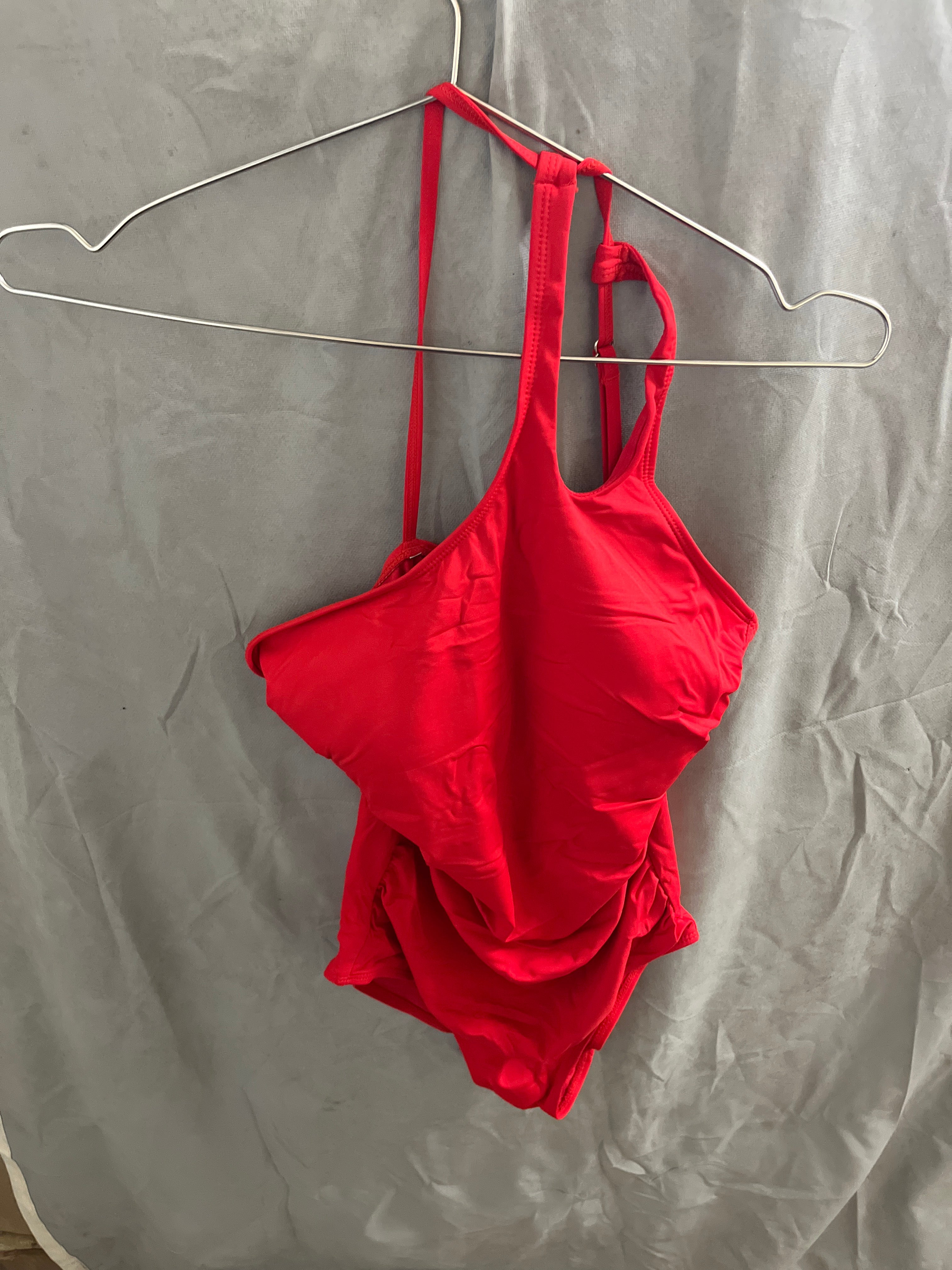 Holipick red one piece bathing suit
