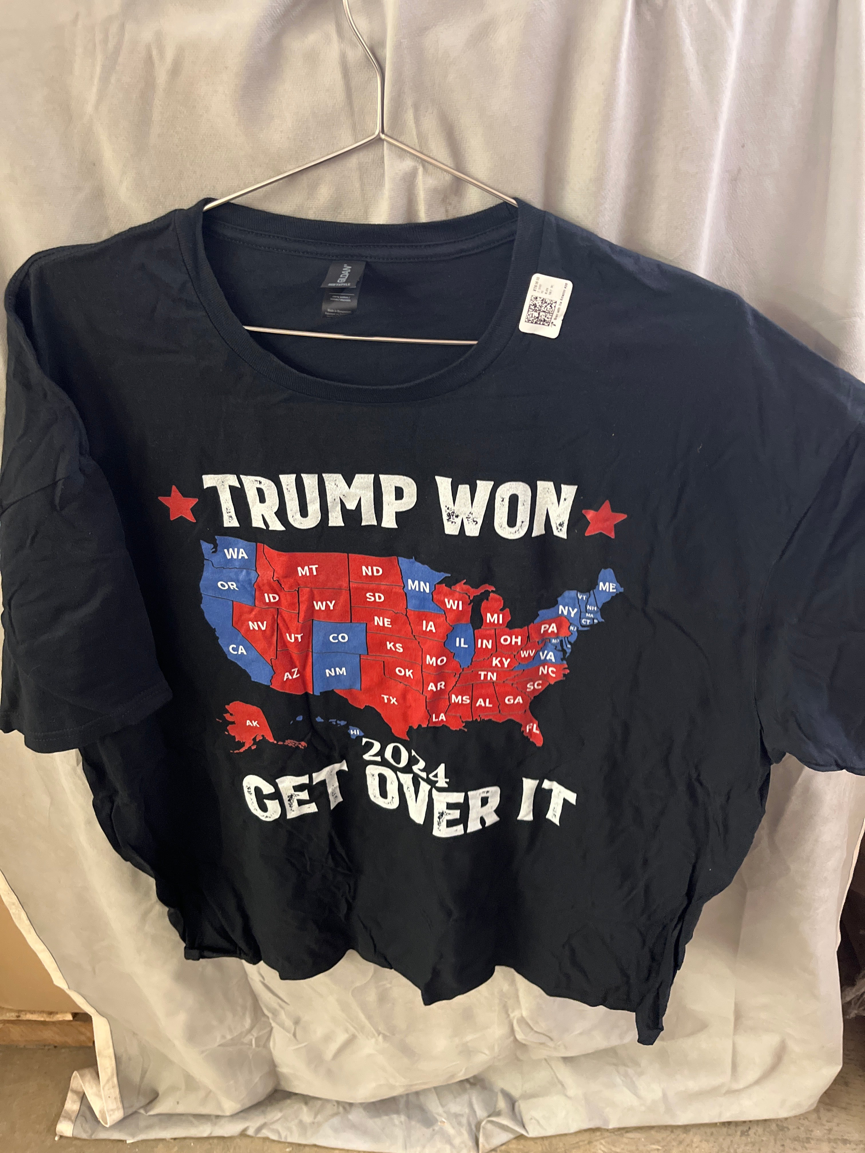 Trump won get over it black Tshirt