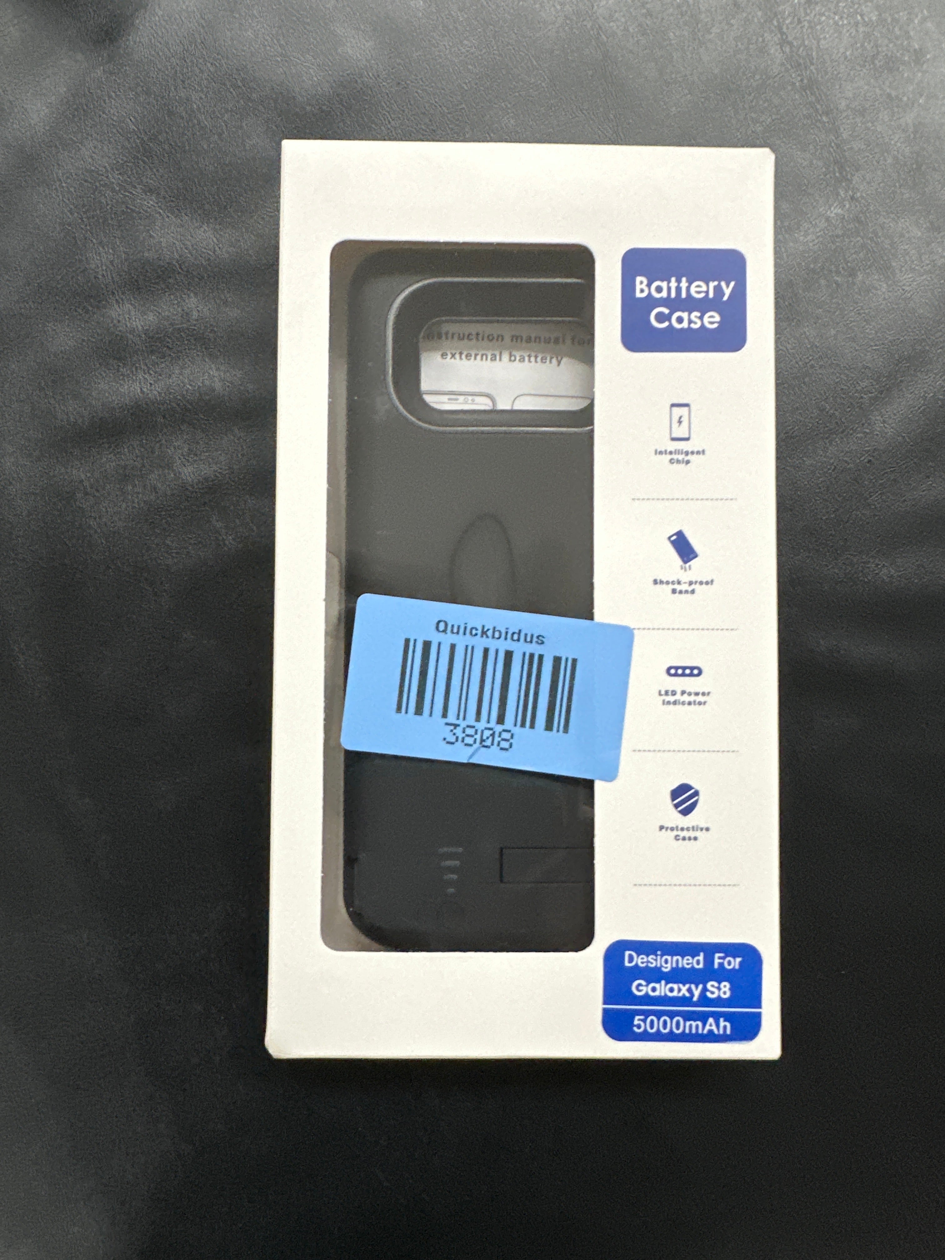 BAHOND Battery Case for Samsung Galaxy S8, 5000mAh Rechargeable Extended Battery Charging Charger Case, Add 1.5X Extra Juice, Not Compatible with Galaxy S8+ or Galaxy S8 Active Black