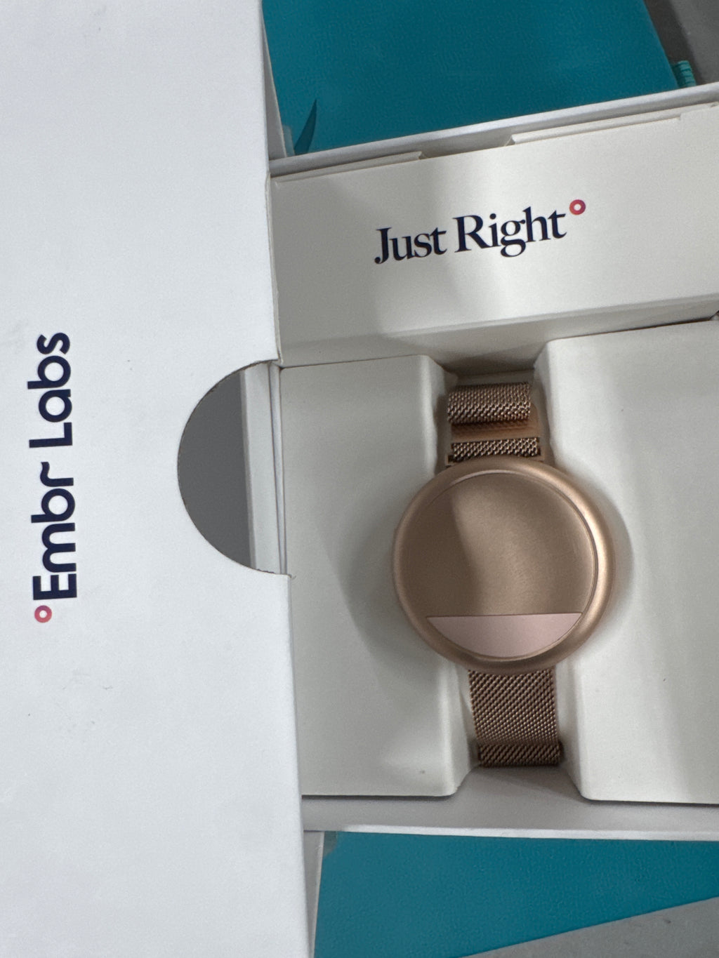 Embr Wave Cooling Bracelet - Warming Bracelet - Personalized Thermal Relief - Manage Hot Flashes, Night Sweats, Sleep, Tension - Clinically Proven - Rechargeable - Rose Gold NEW OPEN BOX