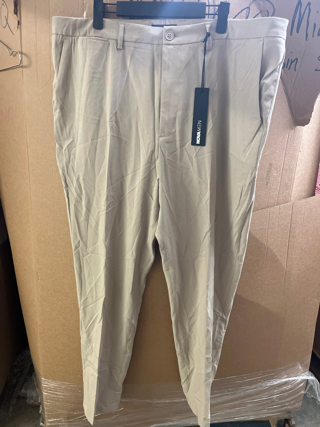 Nova men the modern stretch slim trouser color tan