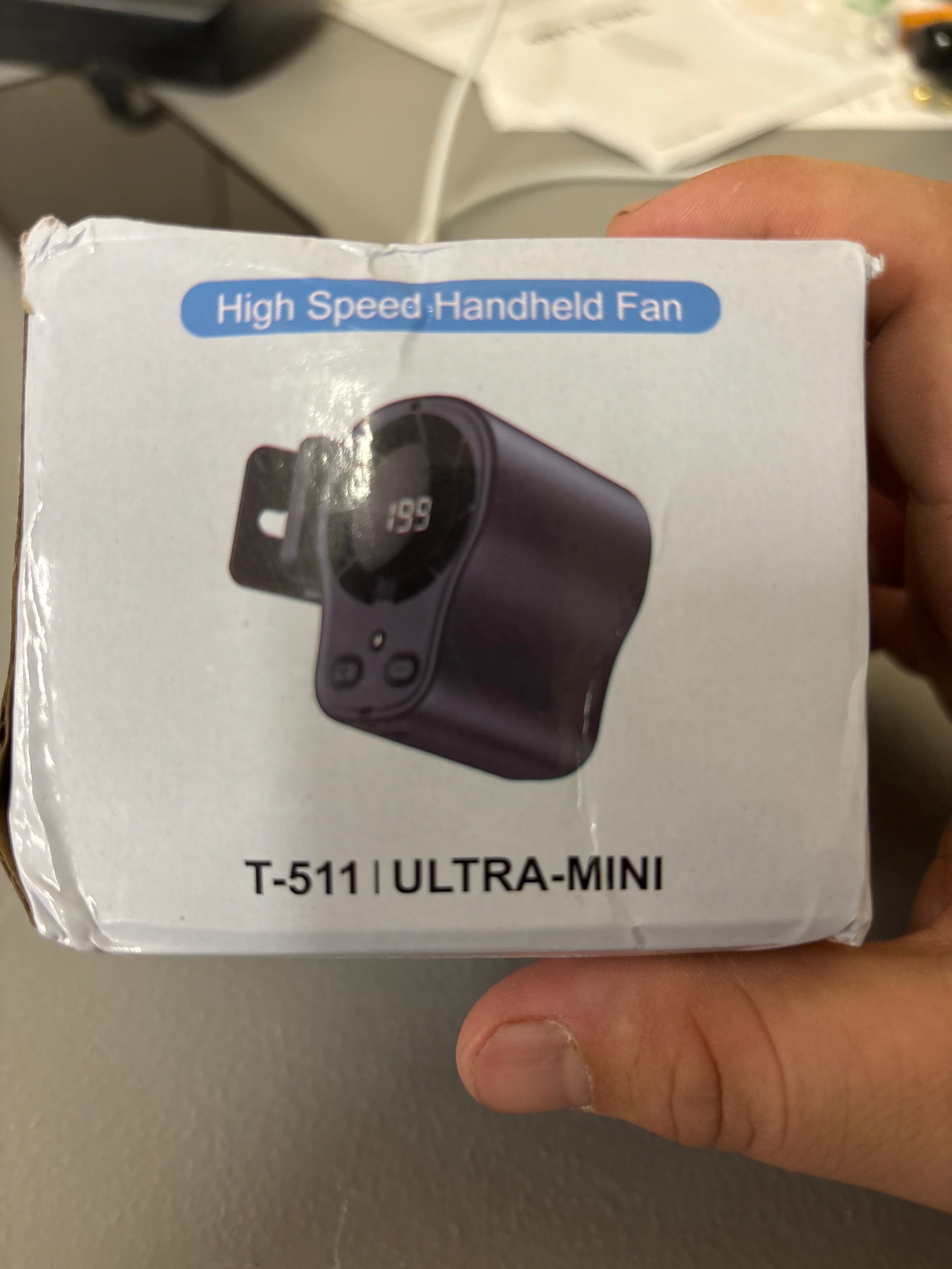 Portable Clip on Air Conditioner Fan for Car with LED Display