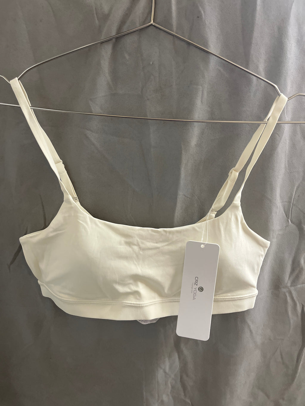 Crazy yoga white workout bra