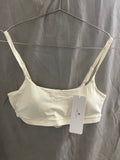 Crazy yoga white workout bra