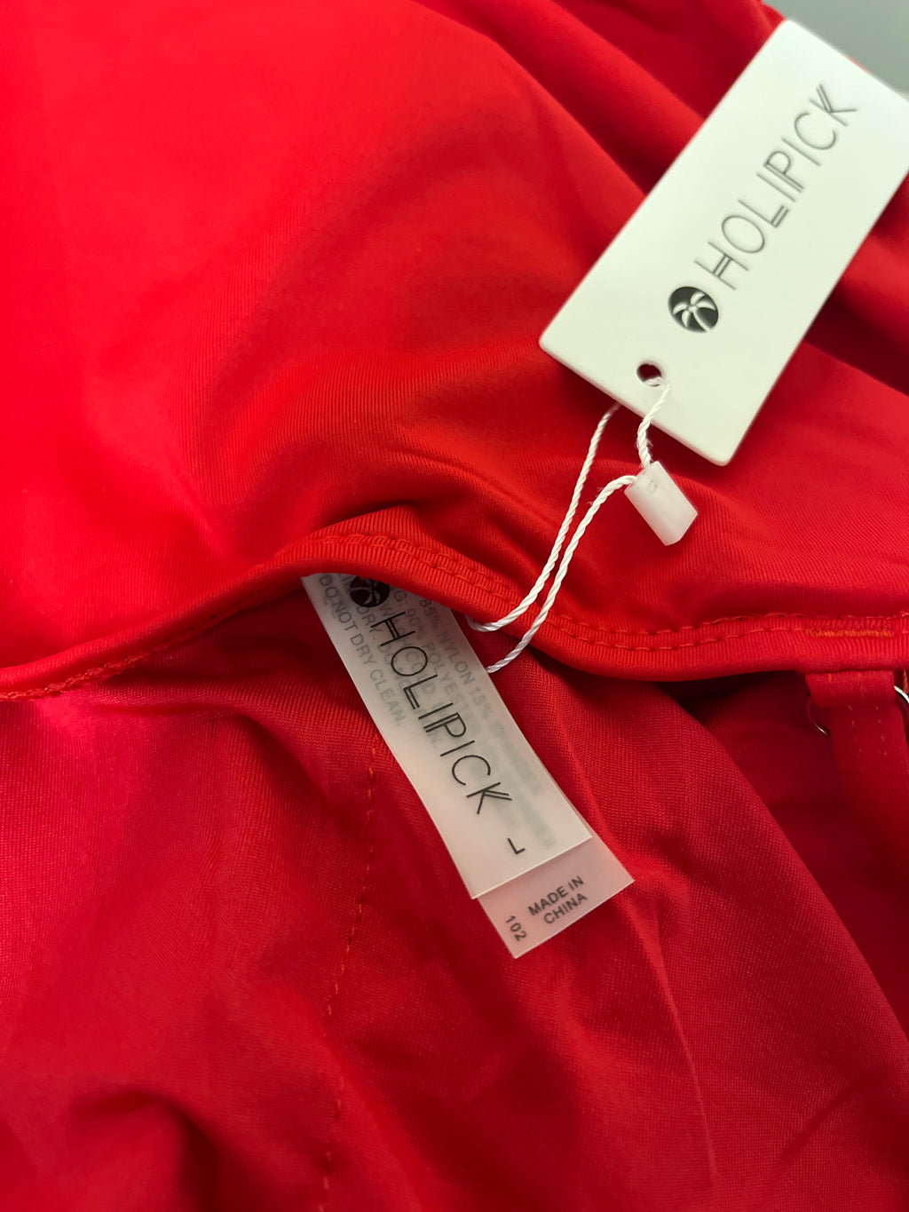 Holipick red one piece bathing suit