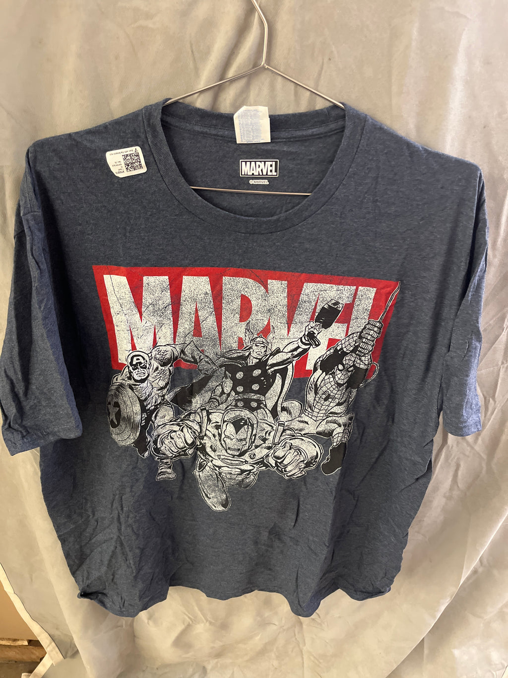 Port and company grey marvel Tshirt
