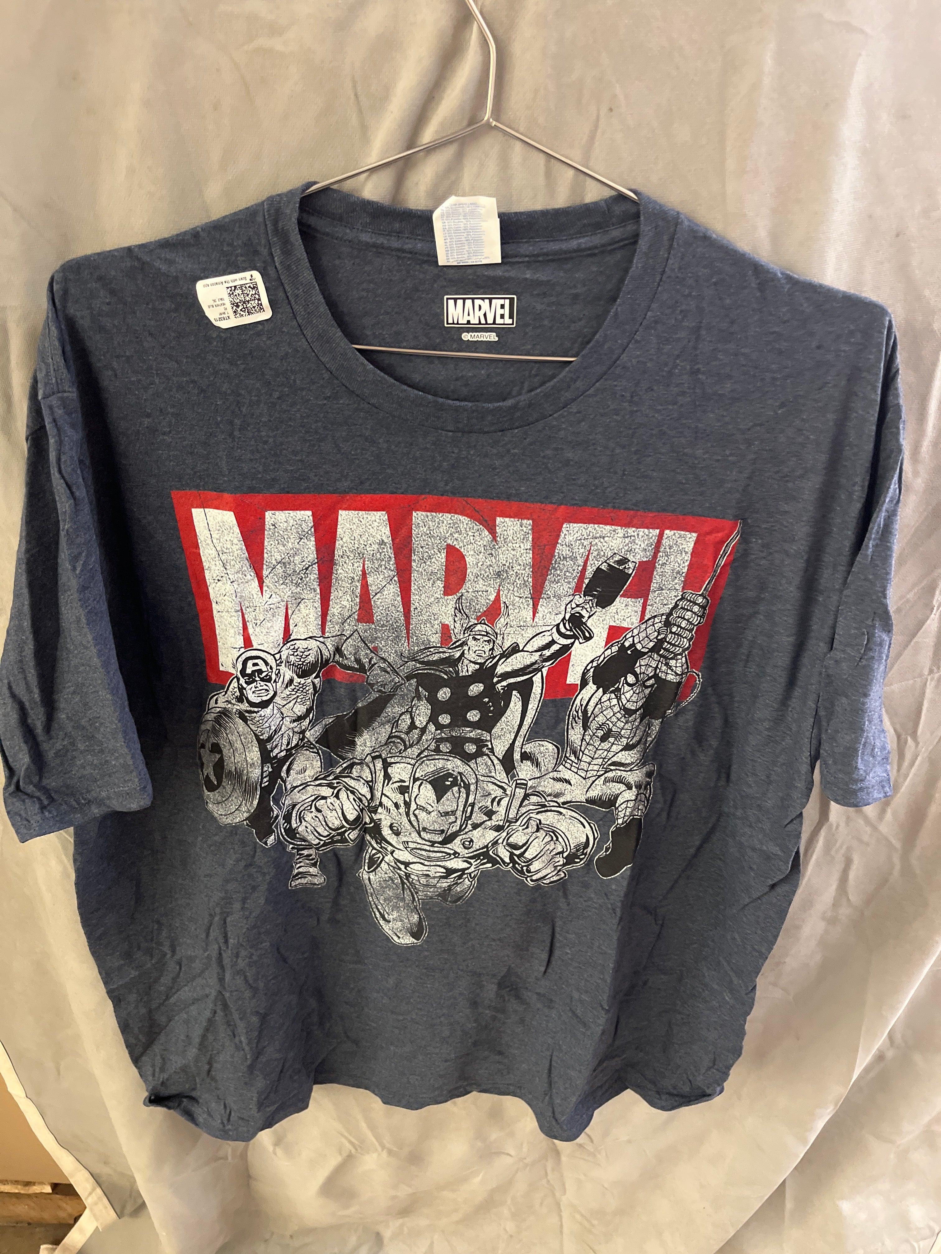 Port and company grey marvel Tshirt