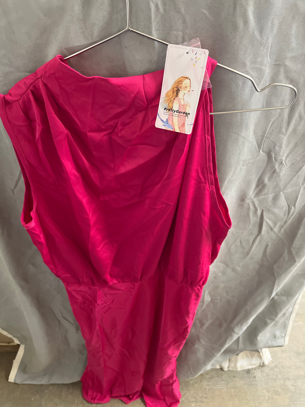 Pretty garden pink sleeveless dress