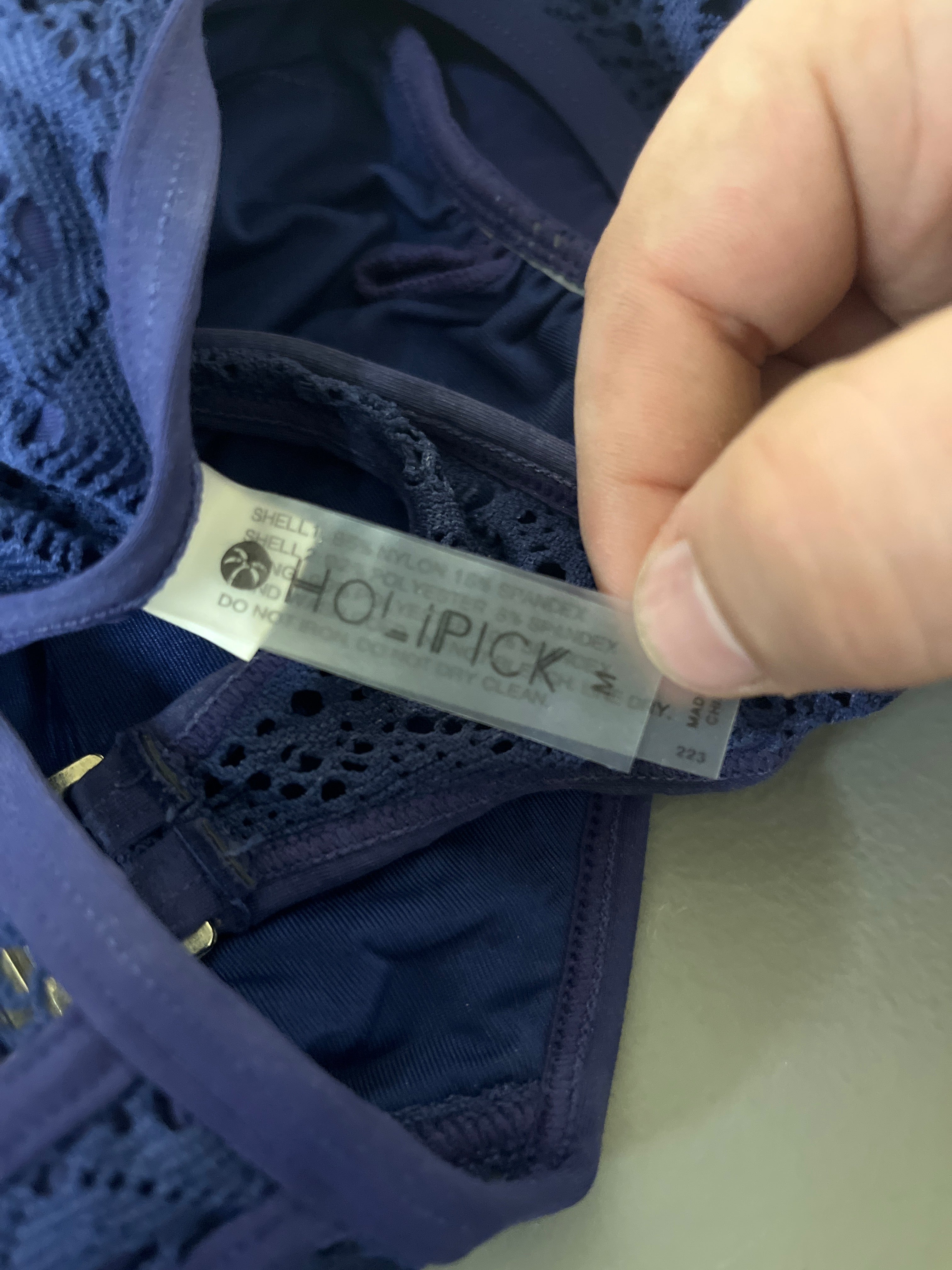Navy blue Holipick one piece bathing suit