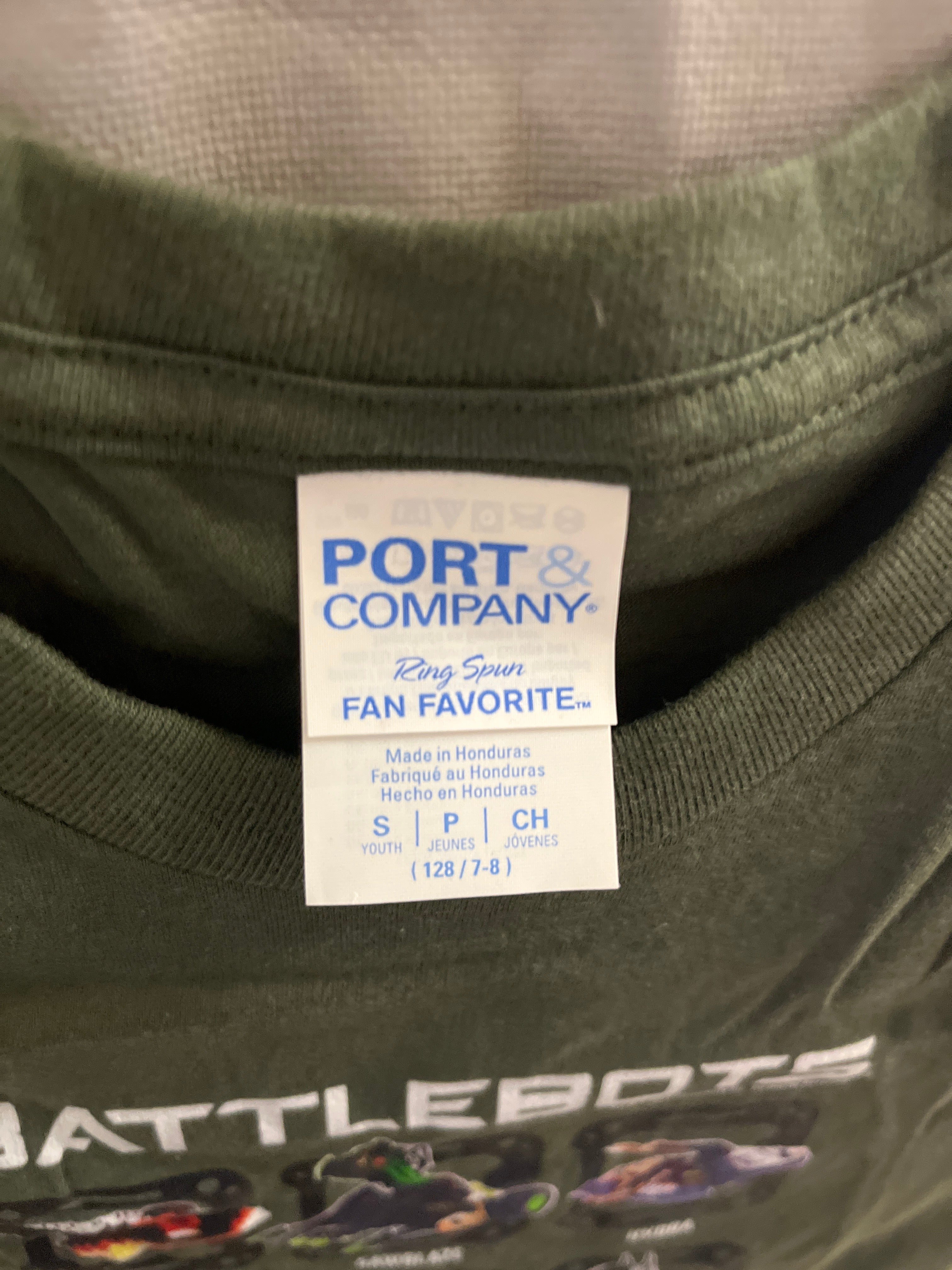Port and company battle bots tshirt