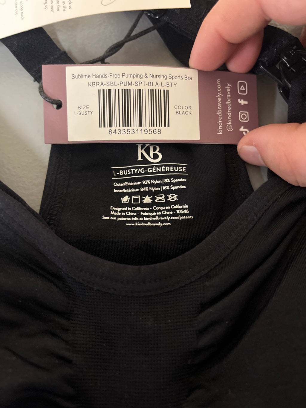 Kindred bravely nursing sports bra