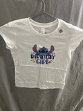 Lilo and stitch birthday girl white Tshirt