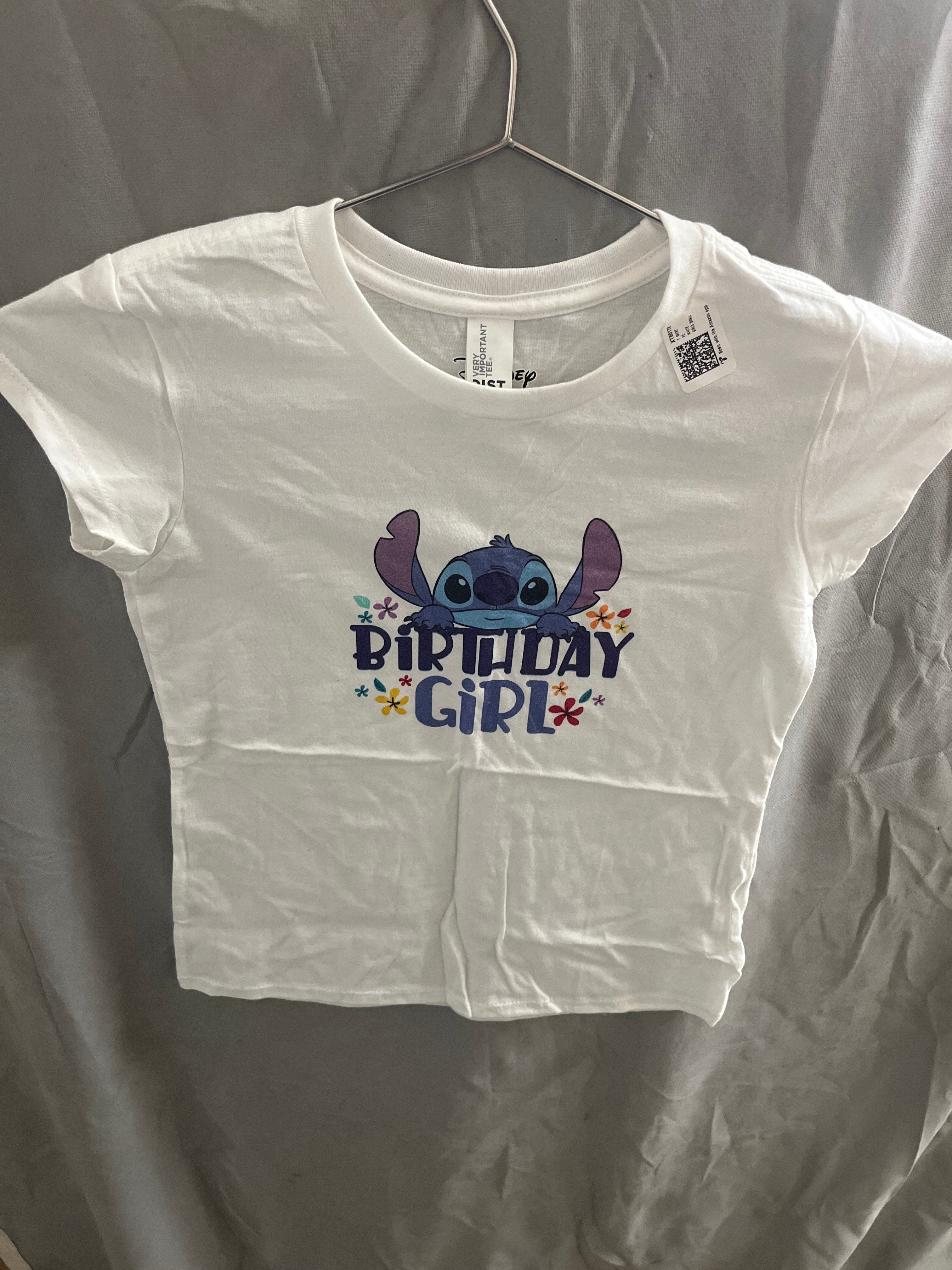 Lilo and stitch birthday girl white Tshirt