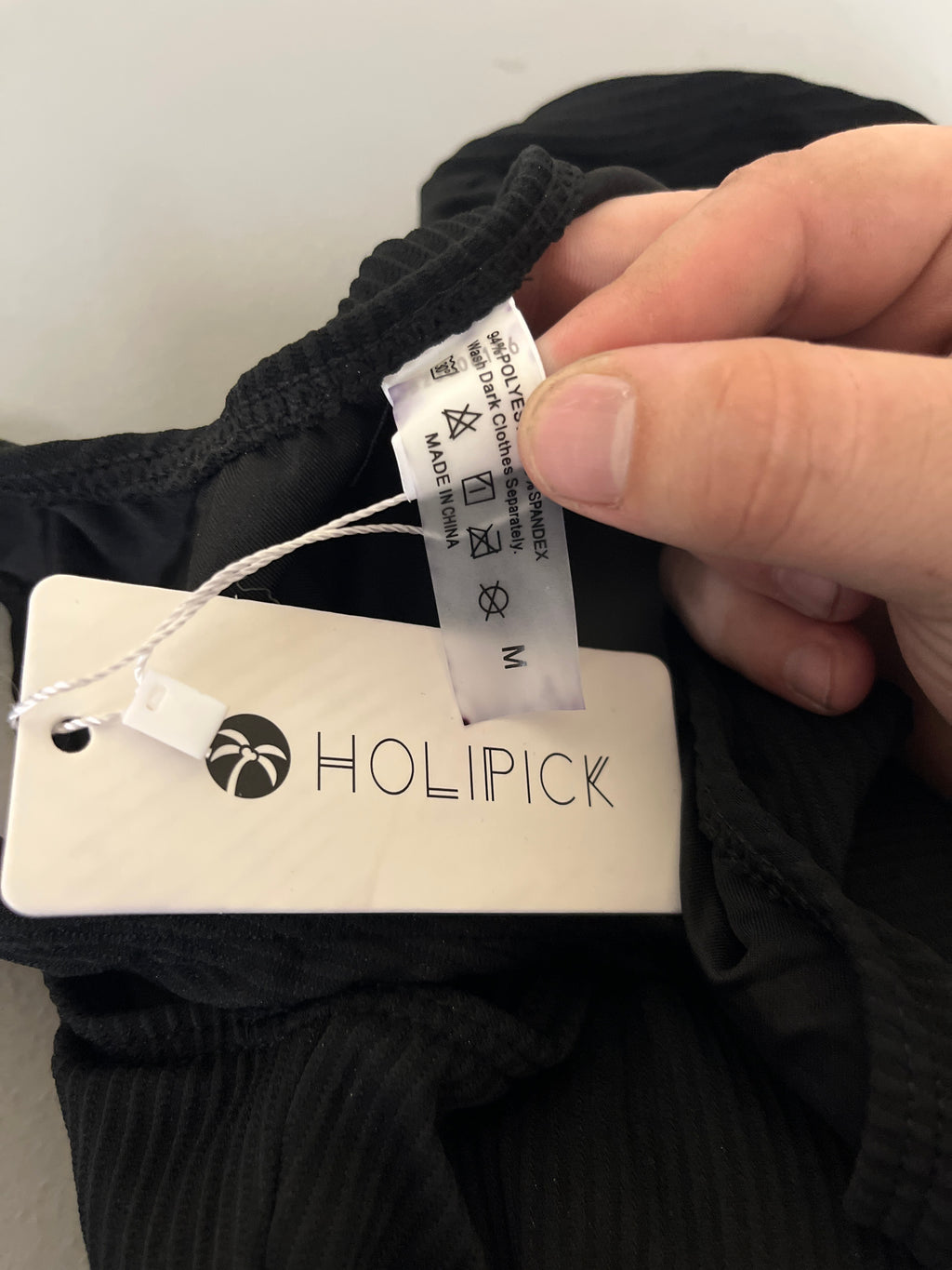 Holipick black 2 piece bathing suit