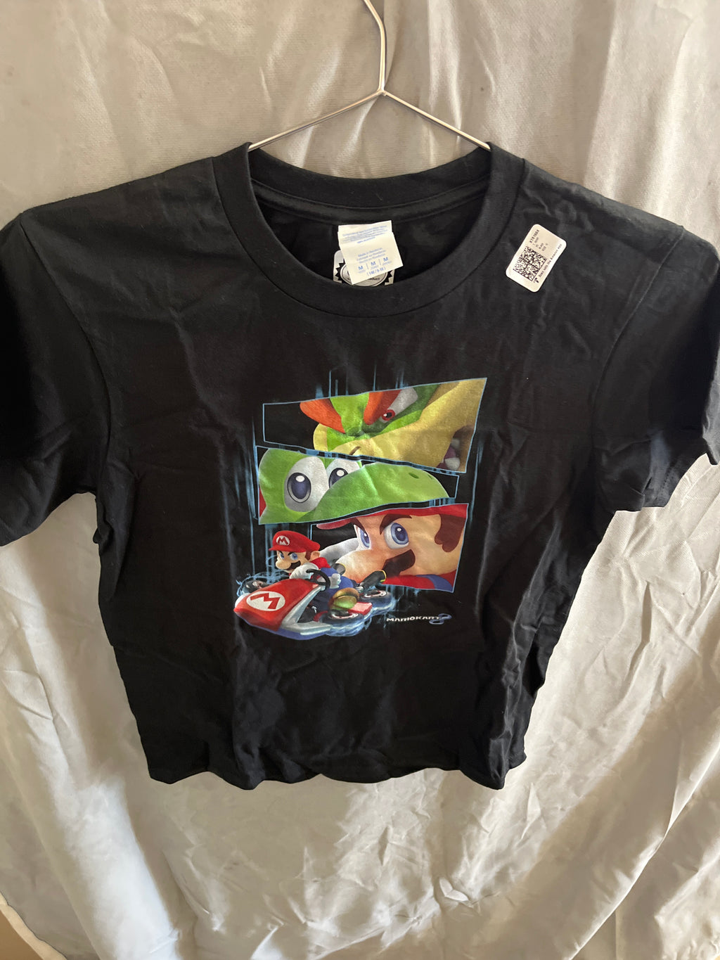 Port and company Mario carts black Tshirt