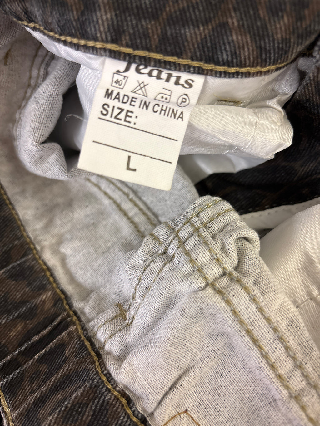 Ponitrack leopard print jeans