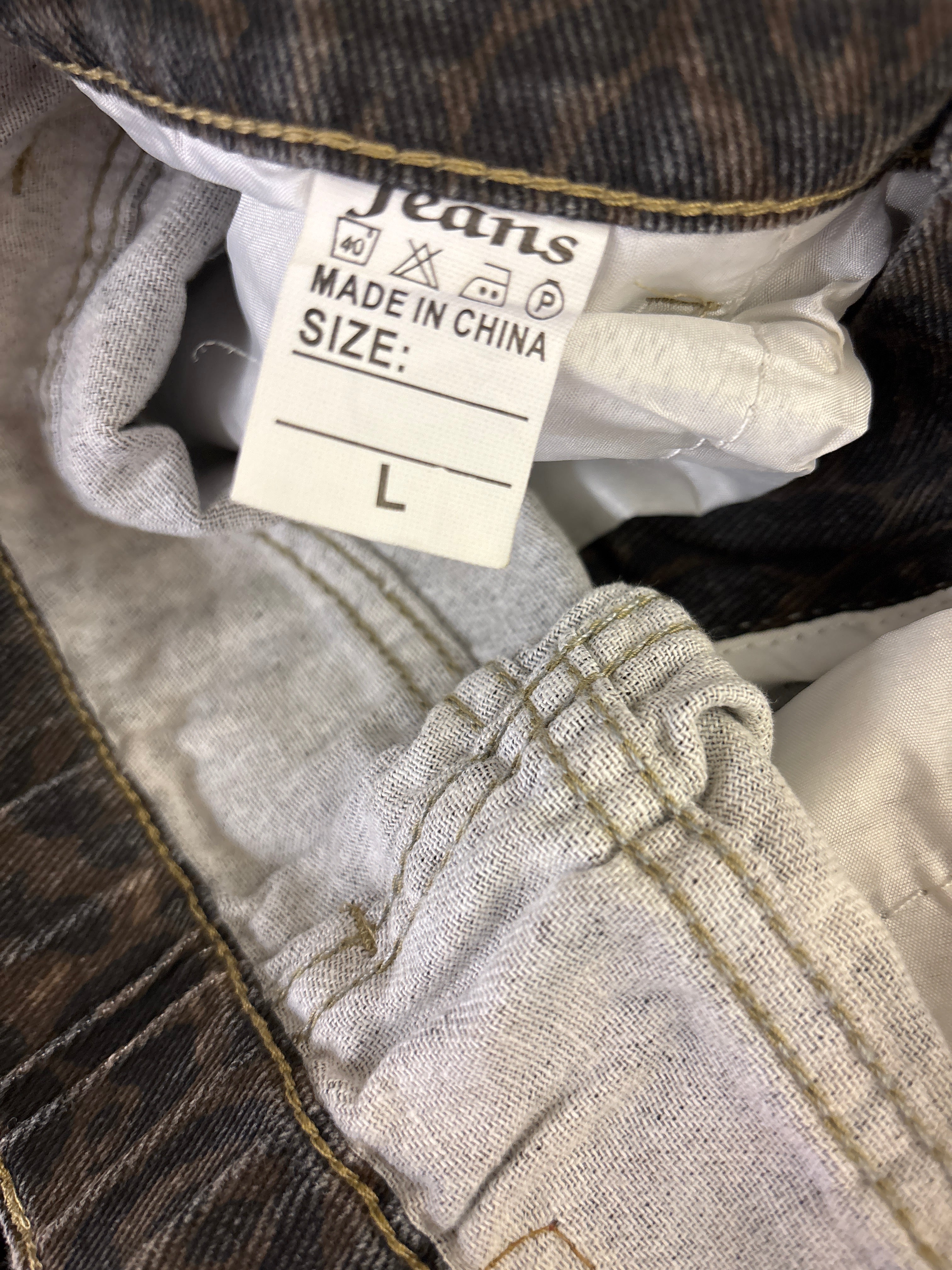 Ponitrack leopard print jeans