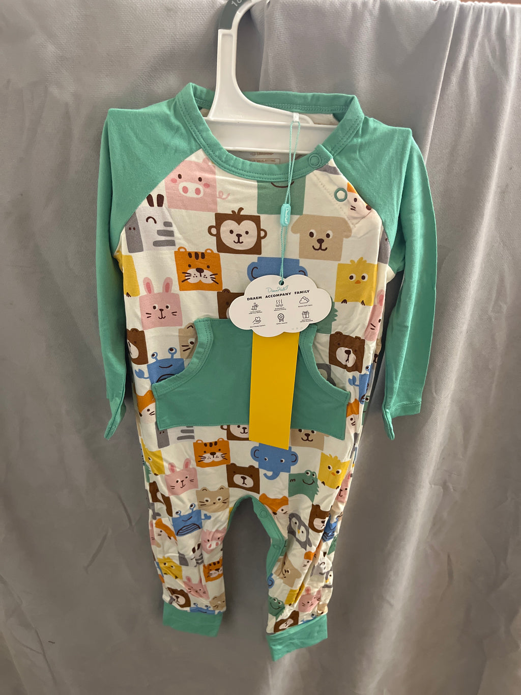 Dreamhalo baby boy romper with animals