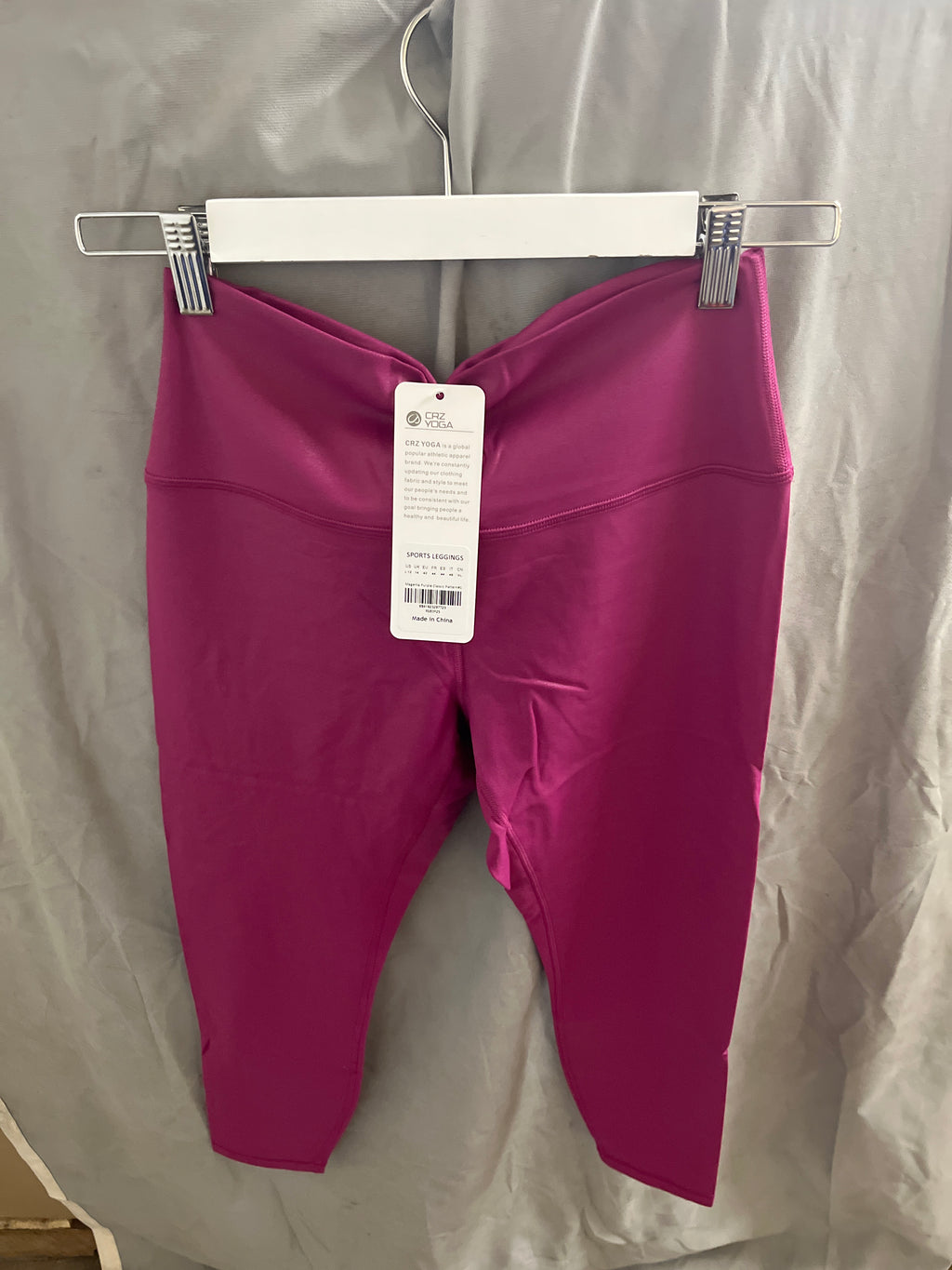 CRZ yoga magenta purple sports leggings