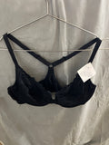 Front closing black lace bra