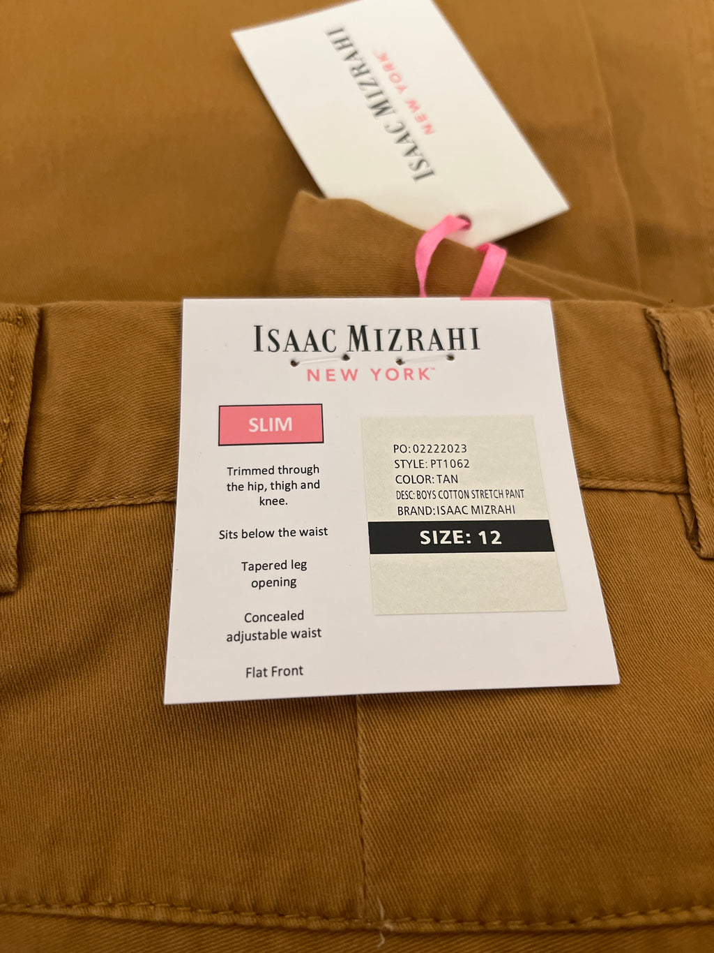 Isaac mizrahi tan slim fit kids jeans