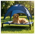 Elevated Dog Bed with Canopy Raised Pet Cot