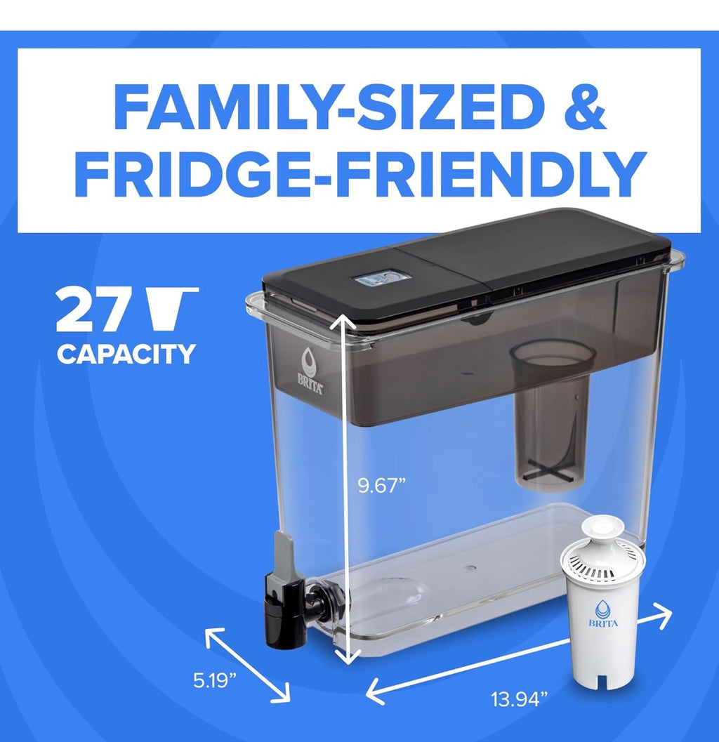 Brita UltraMax Large Water Dispenser with 1 BritaPlus Filter, 27 Cup Capacity, Black (Package May Vary)
3K+ bought in past month