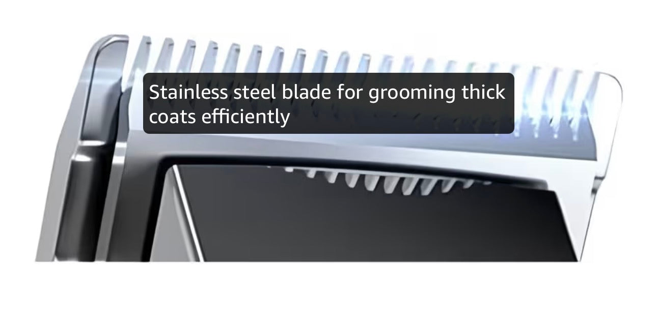 Oneisall Dog Clippers for Grooming for Thick Heavy Coats/Low Noise Rechargeable Cordless Pet Shaver with Detachable Stainless Steel Blade/Waterproof Dog Shaver for Dogs Pets and Animals (Silver)