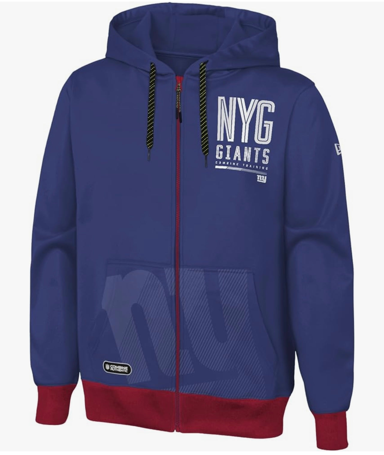 New York Giants Combine Teainikg Zip Up (Size Large)