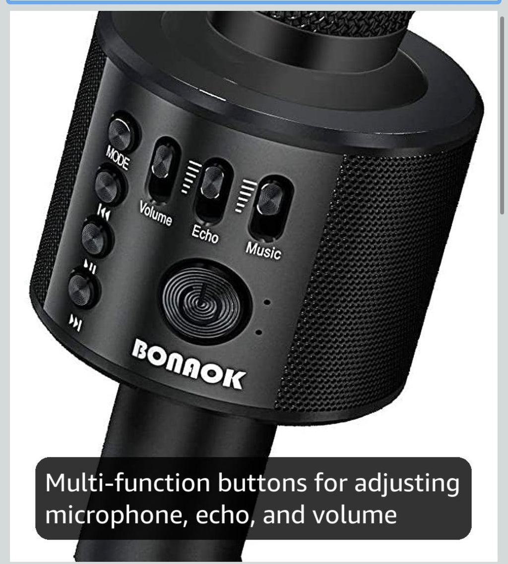 Wireless Bluetooth karaoke microphone