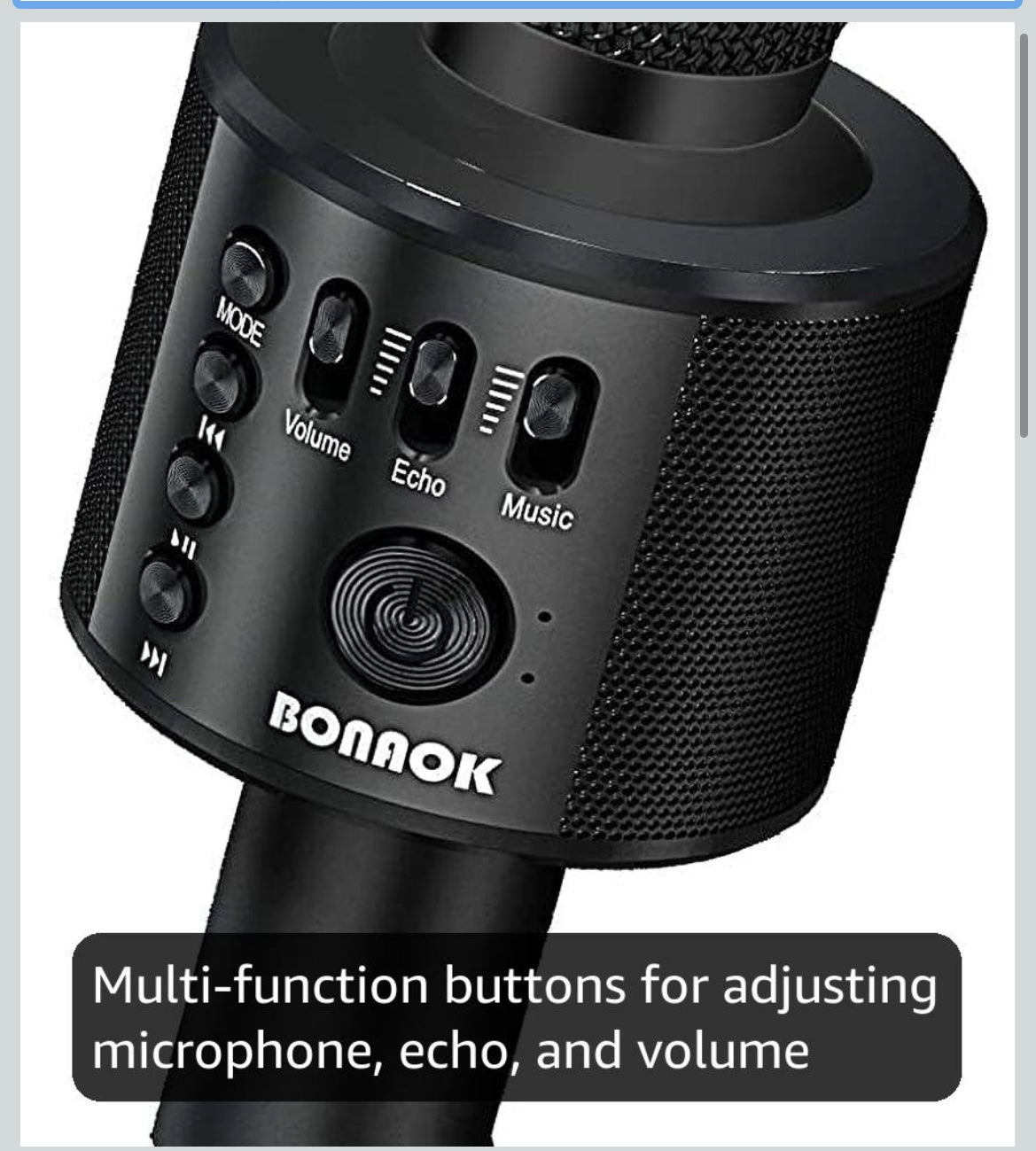 Wireless Bluetooth karaoke microphone