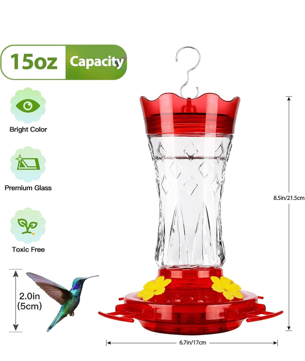 Bolite Glass Hummingbird Feeder.