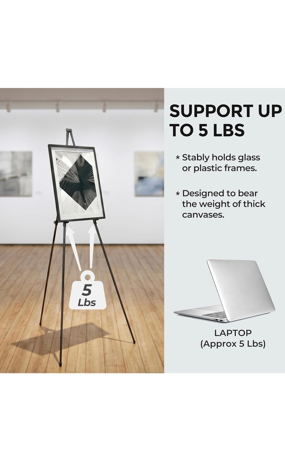 Black easel stands for sign 8 pack