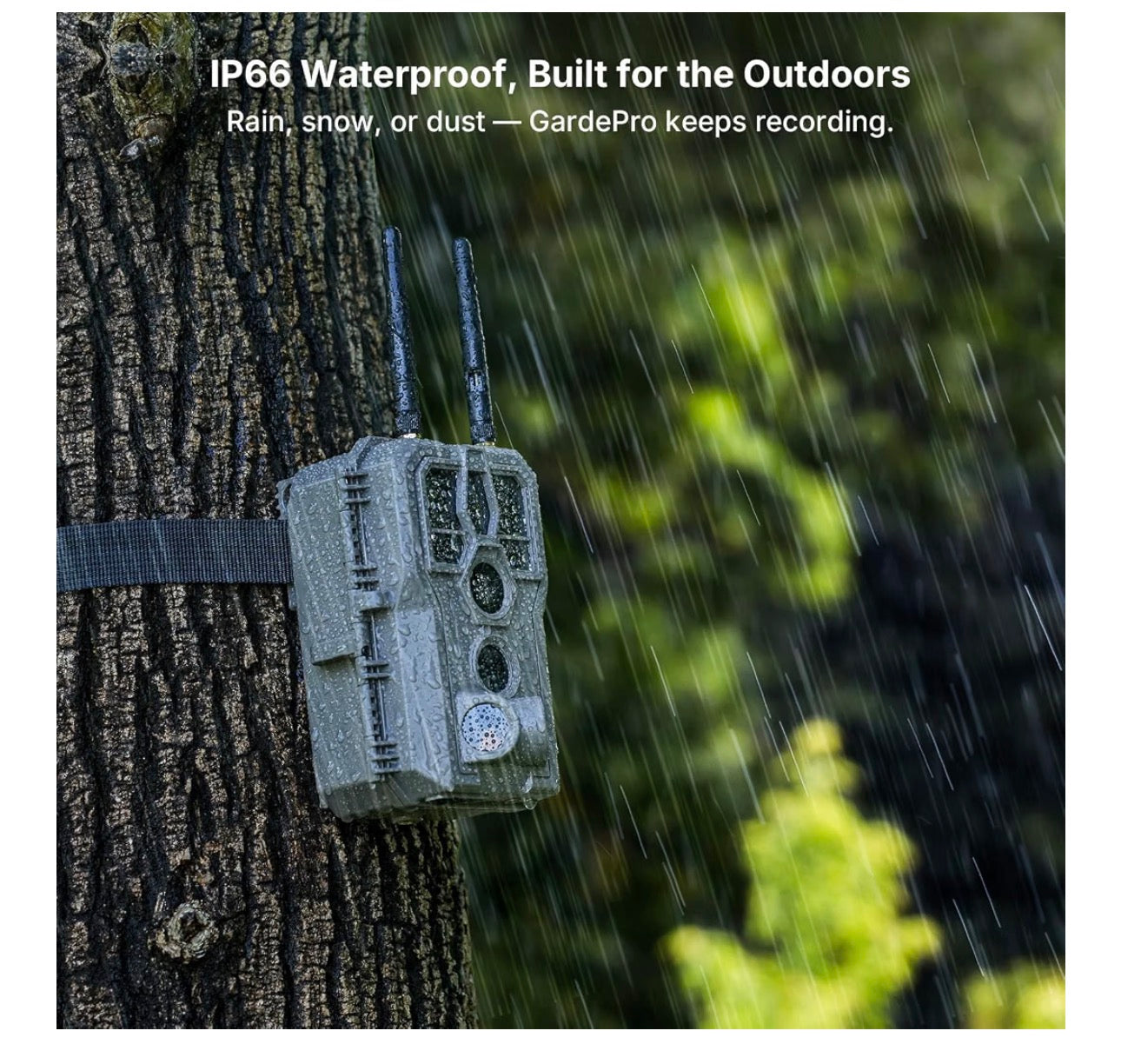 GardePro E8 2.0 Pro WiFi Bluetooth Trail Camera (Non-Cellular) – Triple-PIR Motion Sensor, Dual Antennas for Stable Connection, 4K Video, Rechargeable Battery, On-Site Viewing, Motion Activated