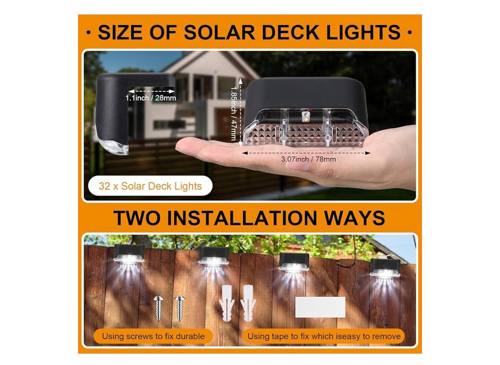 Geelin  32piece Solar Deck Lights.