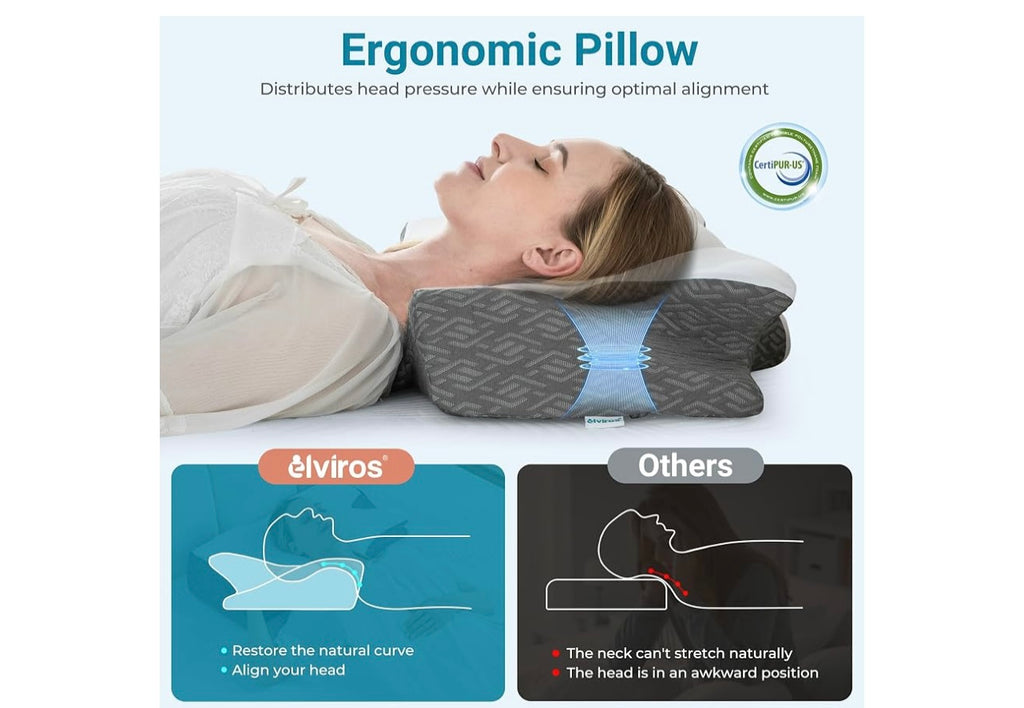 Elviros Cervical Neck Pillow.