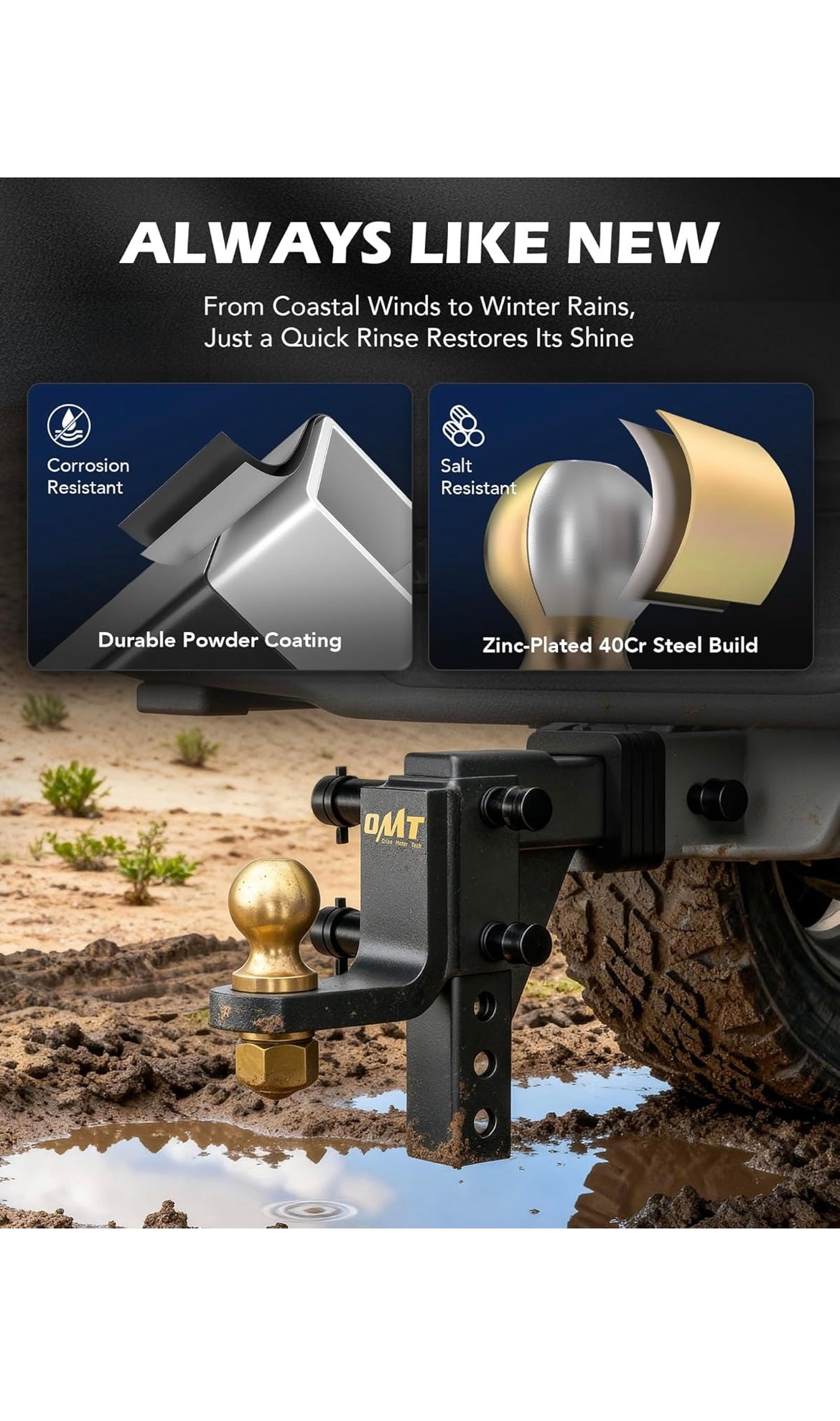 Trailer hitch ball mount