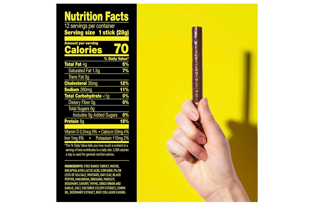 Lorissa's Kitchen Herb-A-Licious Savory Turkey Sticks - (Pack of24) 1 oz. Best by 10/29/2027.