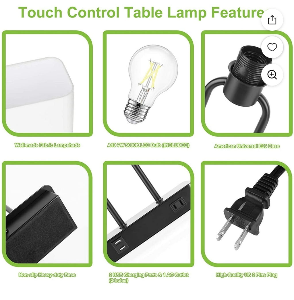 Bedside Touch Control Lamp.