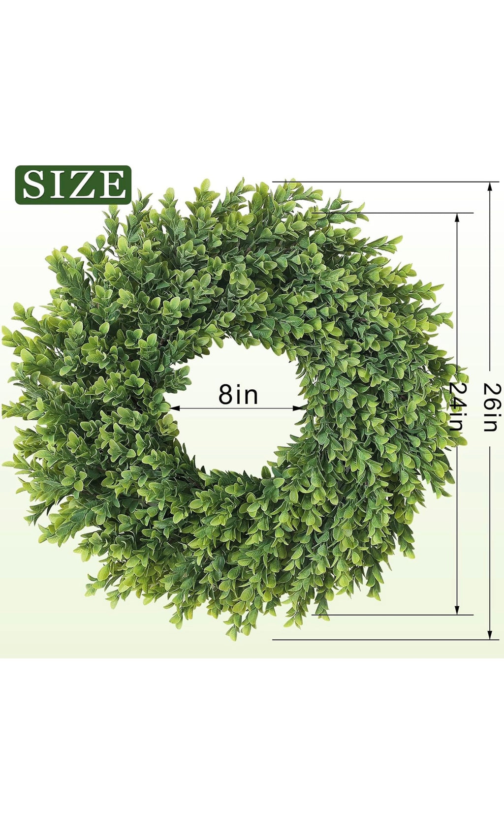 Artificial boxwood wreath