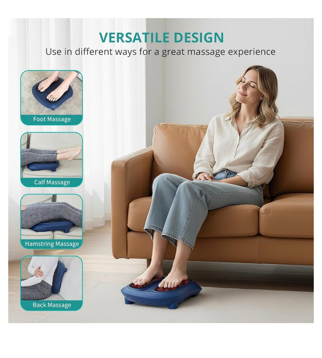 Foot massager with heat