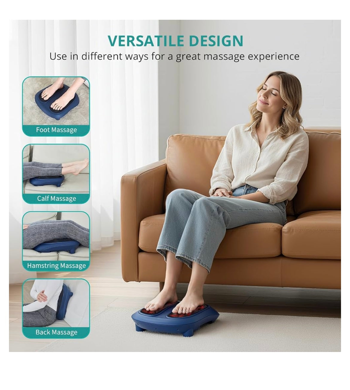 Foot massager with heat